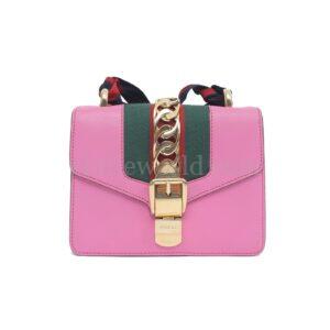 【二手】GUCCI SYLVIE 迷你皮革手袋 Y0301