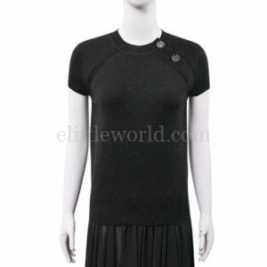 【全新】HERMES 短袖羊絨毛衣 34 E21401