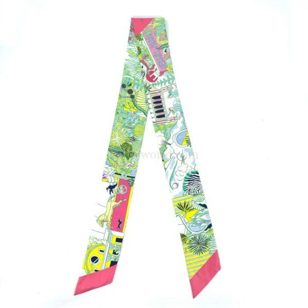 【二手】HERMES ANIMAPOLIS MAXI TWILLY SLIM 絲巾 E8909