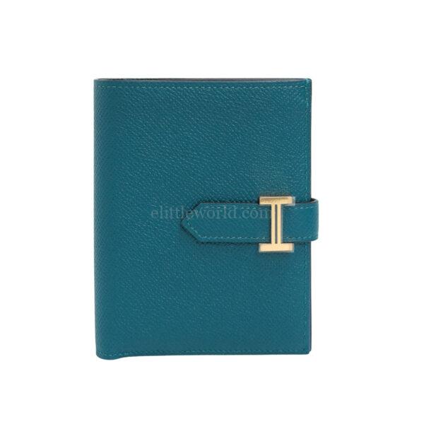 【未使用品】HERMES BEARN 雙色短款錢包 E23208