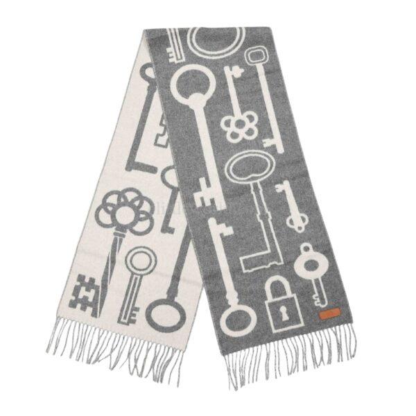 【全新】HERMES CASAQUE PORTE-CLEFS 羊絨圍巾 E23360