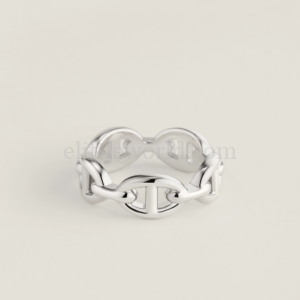 【二手】HERMES CHAINE D'ANCRE ENCHAINEE 純銀戒指 51 E23367