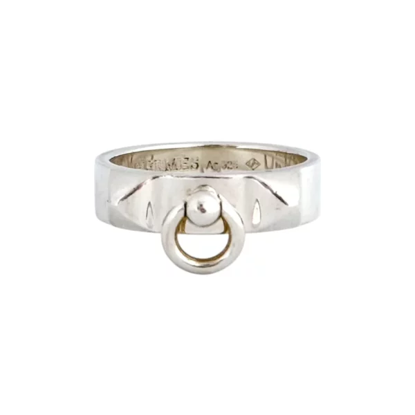 【二手】HERMES COLLIER DE CHIEN 純銀戒指 PD2382