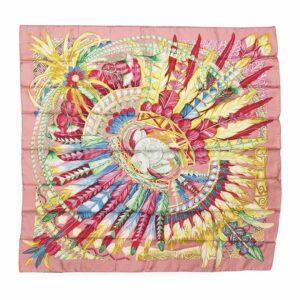 【二手】HERMES DANSE PACIFIQUE 90 絲巾 E22675