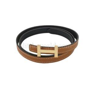 【二手】HERMES FOCUS 皮帶扣和雙面皮帶13毫米 YY1917