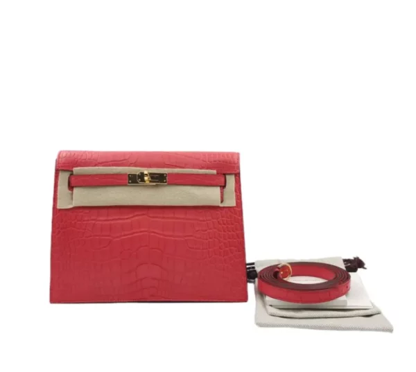 【二手】HERMES KELLY DANSE MINI 鱷魚皮手袋 RR2264