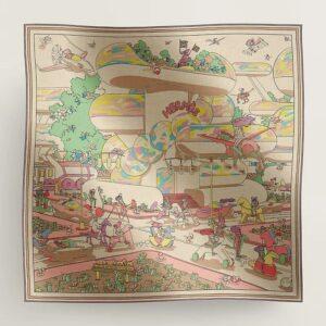 【全新】HERMES LOCOMOTION SHAWL 絲巾 140 E13349