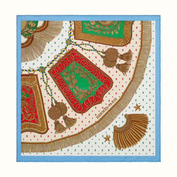 【全新】HERMES POSTE ET CAVALERIE DETAIL 45 絲巾 E23589