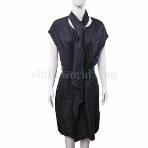 【全新】HERMES ROBE A LAVALLIERE MOTIF 連衣裙 38 E20861