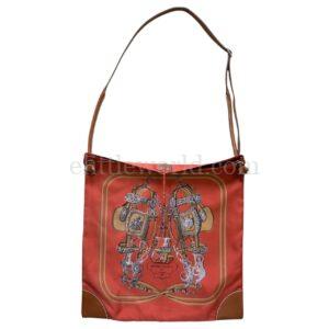 【二手】HERMES SILKY CITY 深紅色手袋 PD2131