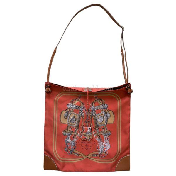 【二手】HERMES SILKY CITY 深紅色手袋 PD2131