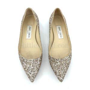 【二手】JIMMY CHOO 閃礫平底鞋 36 S1054