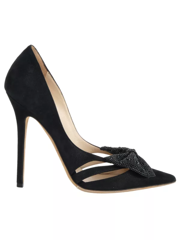 【二手】JIMMY CHOO 蝴蝶結晶飾高跟鞋 37