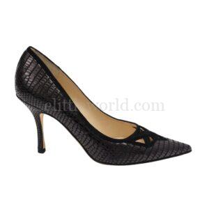 【二手】JIMMY CHOO 蟒蛇紋壓花高跟鞋 E15152