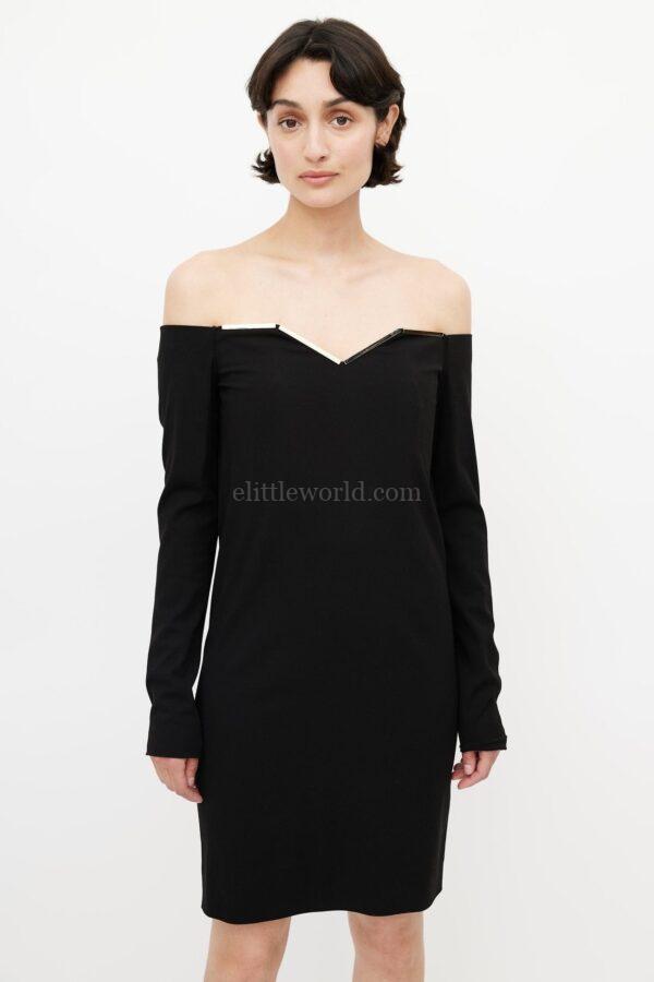 【二手】LANVIN 露肩連身裙 38 E10513