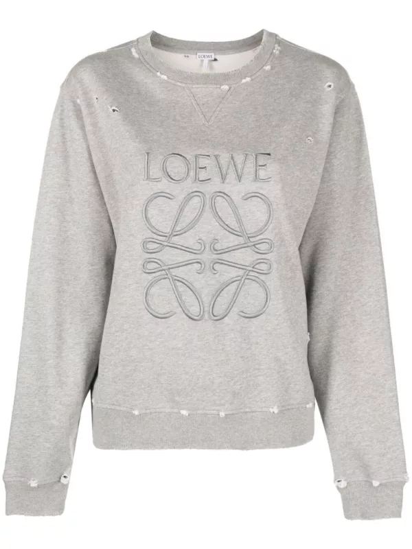 【意大利】 LOEWE做舊ANAGRAM刺繡衛衣 M