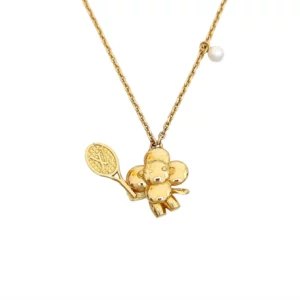 【二手】LOUIS VUITTON COLLIER VIVIENNE ON THE COURT 項鏈 M00755 RR2315