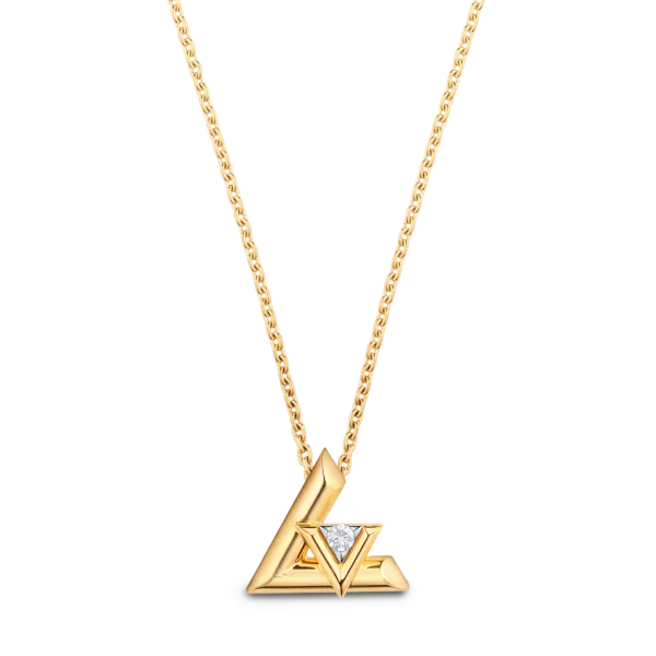 【二手】LOUIS VUITTON LV VOLT ONE 18K黃金配鑽石小型吊墜 Q93805 RR2203