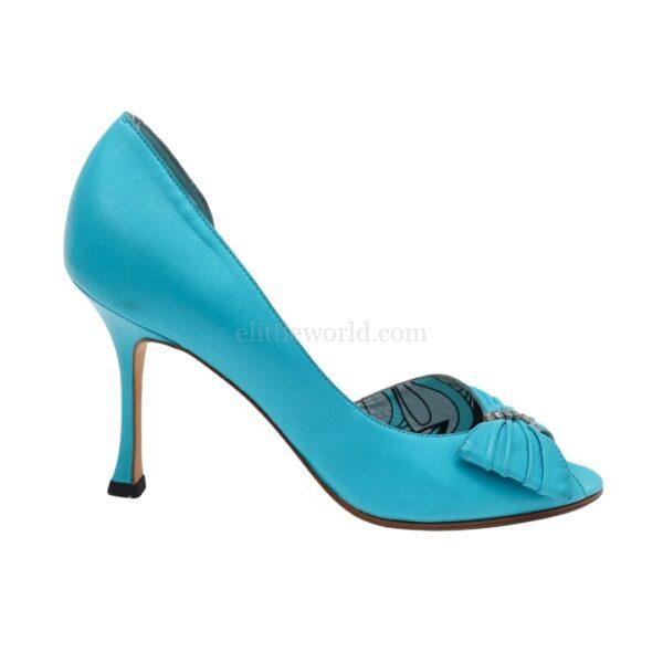 【二手】MANOLO BLAHNIK 蝴蝶結高跟鞋 37 E15147
