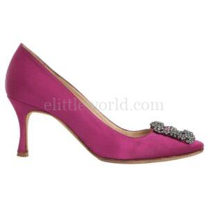 【二手】MANOLO BLAHNIK HANGISI 水鑽扣高跟鞋 37.5