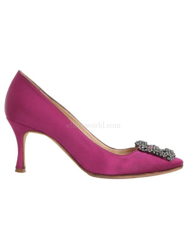 【二手】MANOLO BLAHNIK HANGISI 水鑽扣高跟鞋 37.5