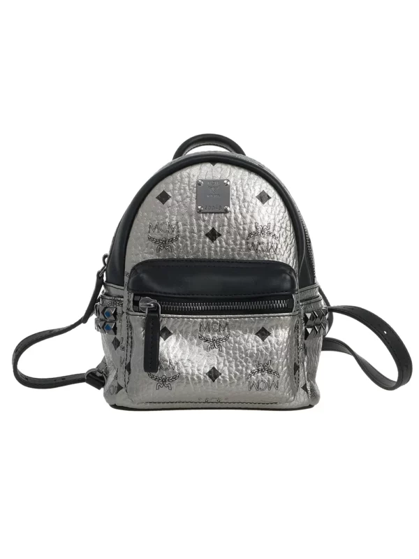 【二手】MCM LOGO 迷你皮革雙肩包