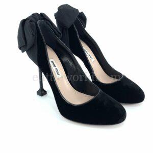 【全新】MIU MIU 蝴蝶結高跟鞋36 E2783