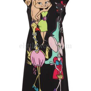 【二手】MOSCHINO 卡通印花連衣裙 38