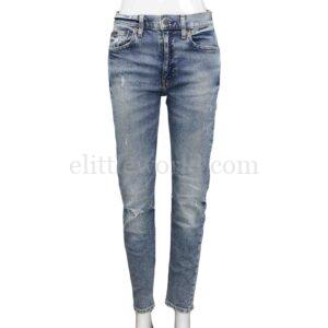 【二手】POLO RALPH LAUREN 破洞修身牛仔褲 26 E18118