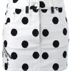 【二手】PRADA 波點印花牛仔半身裙 38