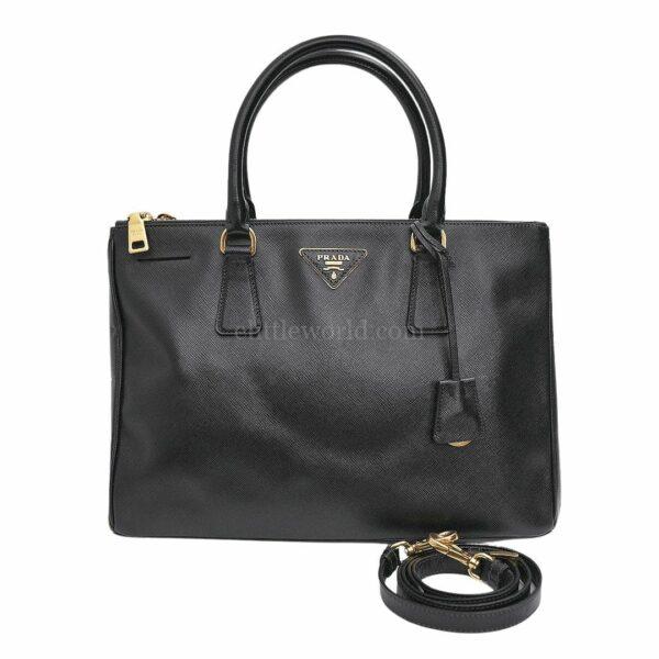 【二手】PRADA NERO SAFFIANO LUX GALLERIA 托特包 E20085