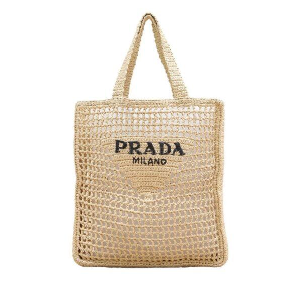 【二手】PRADA 拉菲草包 PD2243