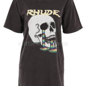 【二手】RHUDE 超大款仿舊印花T恤裙 XS