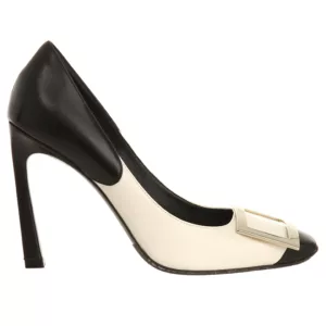 【二手】ROGER VIVIER BELLE VIVIER TROMPETTE 拼色皮革高跟鞋 36