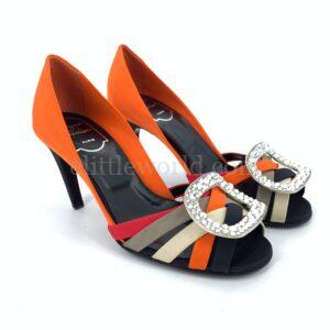 【二手】ROGER VIVIER CHIP 水晶扣高跟涼鞋 36 E10115