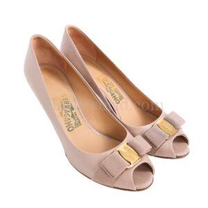 【二手】SALVATORE FERRAGAMO 露趾高跟鞋 7.5 E8136