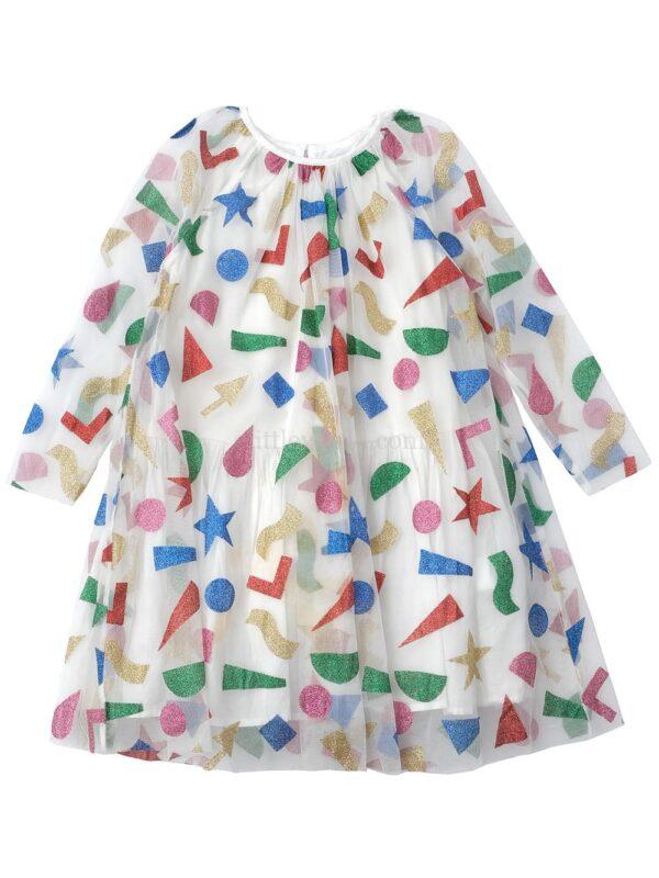 【二手】STELLA MCCARTNEY KIDS 圖案亮片薄紗連衣裙 6Y