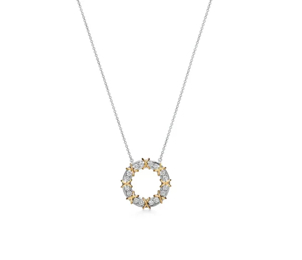 【二手】TIFFANY & CO. JEAN SCHLUMBERGER SIXTEEN STONE 圓形鏈墜 RR2101