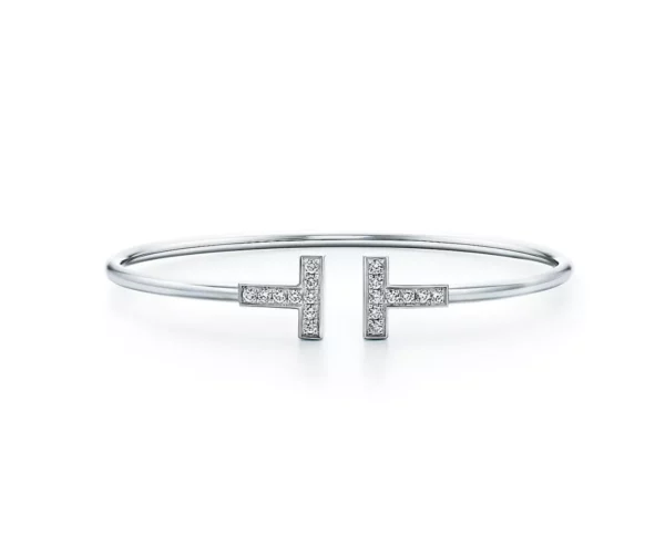 【二手】TIFFANY & CO. TIFFANY T WIRE 鑽石線圈手環 RR2229