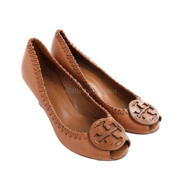 【二手】TORY BURCH 坡跟涼鞋 8.5 E7546
