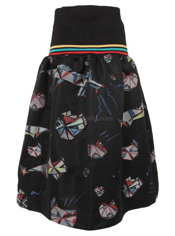 【二手】TSUMORI CHISATO 束腰印花半身裙 L