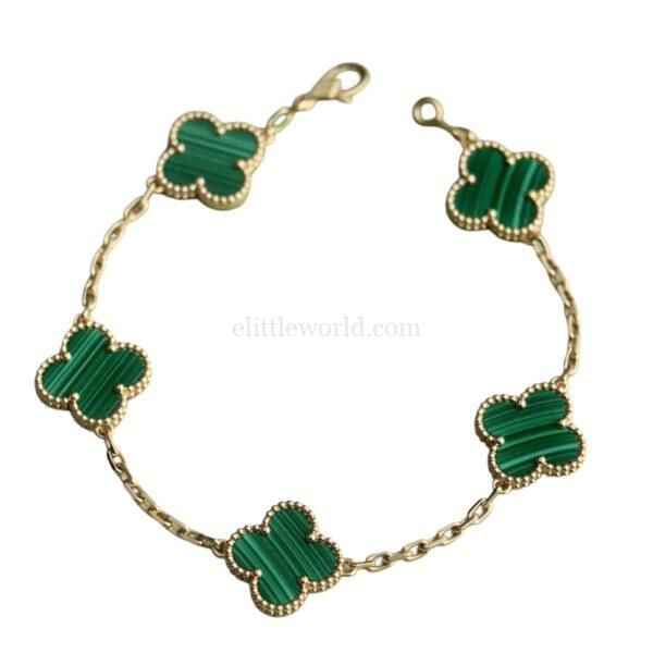 【二手】VAN CLEEF & ARPELS VINTAGE 18K黃金五花手鍊 PD2130