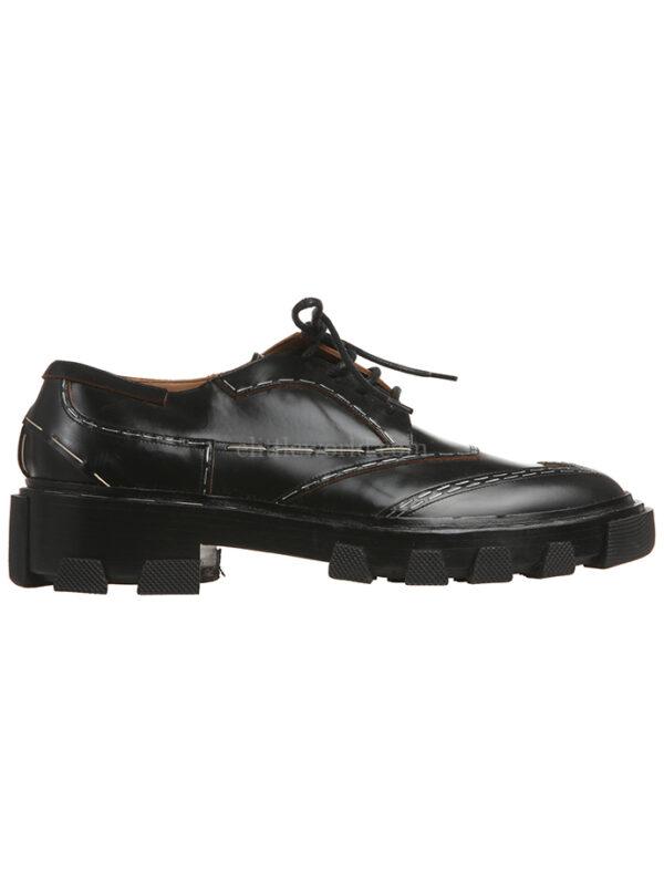 【二手】BALENCIAGA 對比縫線布洛克鞋 38.5