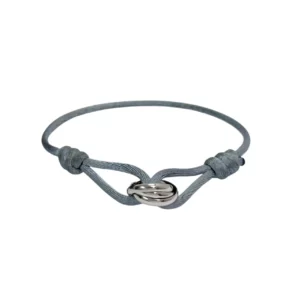250612 直播編號 12 : 【二手】CARTIER TRINITY 18K白金 3環 灰色 手繩 PD2530