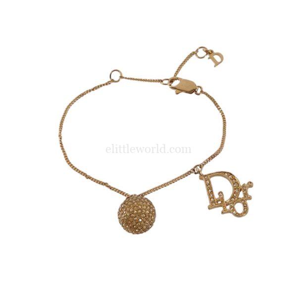 【中古】DIOR LOGO 手鏈 PD2798