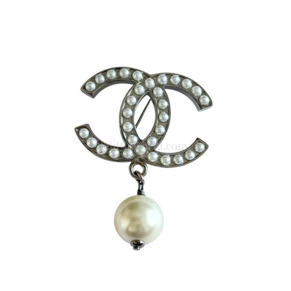 【二手】CHANEL CC 珍珠胸針 PD2802