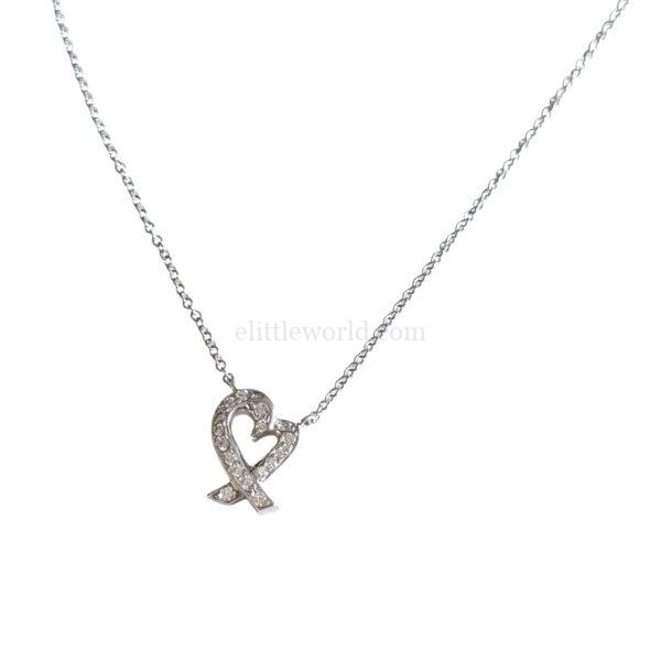 【二手】TIFFANY & CO.  PALOMA PICASSO 滿鑽 愛心 項鏈 PD2847