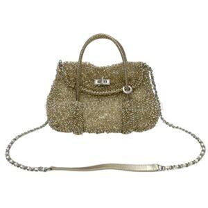 【二手】ANTEPRIMA WIREBAG 金色 鏈條線袋 PD2547