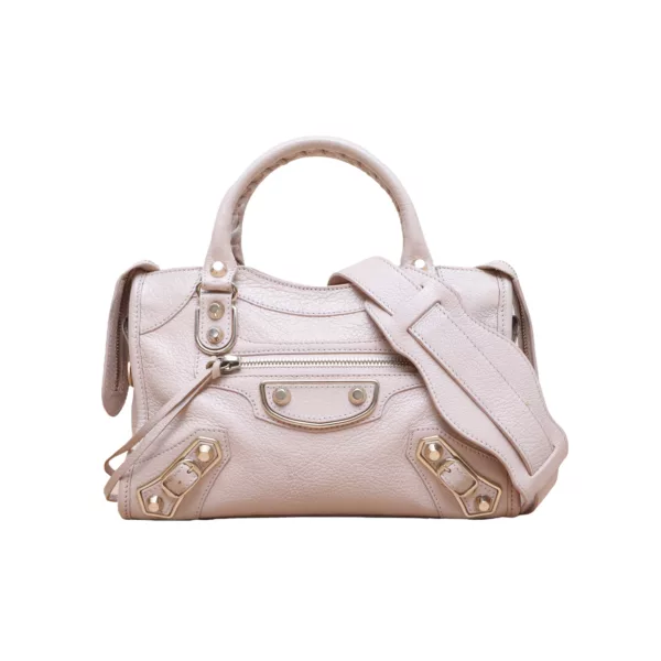 【二手】BALENCIAGA CLASSIC METALLIC EDGE CITY 迷你手提包 RR2488