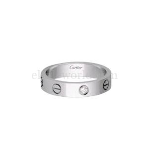 【二手】CARTIER LOVE 白金戒指 57 PD2727